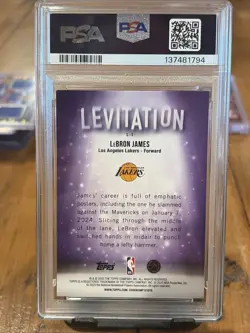 2025 Topps Basketball LeBron James Levitation Psa 9 - Image 2