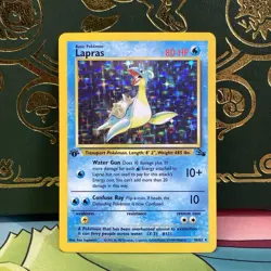 Pokemon TCG Lapras 10/62 Fossil 1st Edition Holo Rare LP + NM - - Image 1