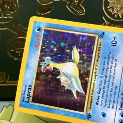 Pokemon TCG Lapras 10/62 Fossil 1st Edition Holo Rare LP + NM - - Image 3