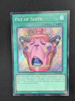 Yugioh! Pot of Sloth (Secret Rare) CORI-EN061 Chaos Origins - Image 3