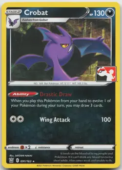 Crobat Rare Darkness Prize Pack Series Cards 091/163 NM 2022 SATOSHI NAKAI - Image 1