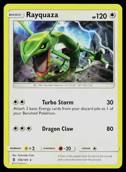Pokemon Card Guardians Rising Rayquaza 106/145 Rare - Image 1