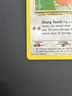 Pokemon Raticate Southern Islands Promo 06/18 60 HP Stage 1 Regular English Card - Image 4