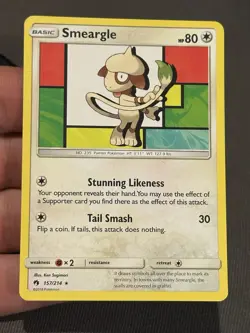 Smeargle 157/214 Lost Thunder LP Pokemon Card - Image 1