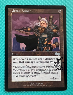 Urza's Armor - Urza's Saga - Signed - RK Post - MTG - Magic the Gathering - Image 1