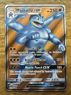 Pokemon Card Machamp GX 135/147 Burning Shadows Full Art rare Holo NM - Image 1