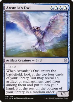 NM Arcanist's Owl [ELD - 206] Uncommon Magic - Image 1