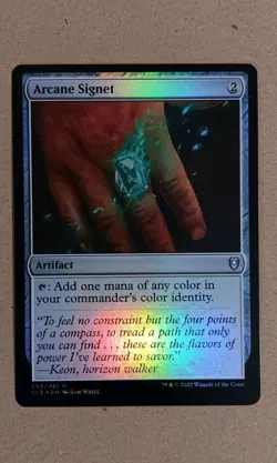 Arcane Signet #298, MTG: Commander Legends: Battle for Baldur's Gate, Foil LP - Image 1