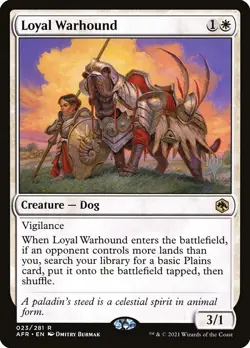 1x Loyal Warhound - Promo NM Eng MTG - Adventures in the Forgotten Realms - Image 1