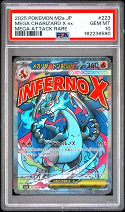 2025 POKEMON JAPANESE M2A-MEGA DREAM EX #223 MEGA CHARIZARD X EX PSA 10 - Image 1