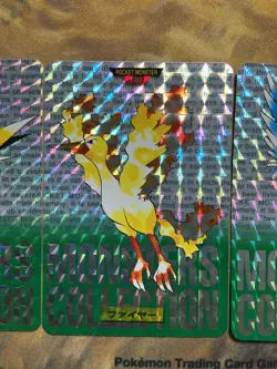 1996 Pokemon Carddass Holo Articuno Zapdos Moltres Set of 3 #3330 - Image 4