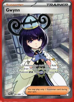 Gwynn 109/084 Ultra Rare Pitch Black Pokemon Holo Near Mint - Image 1