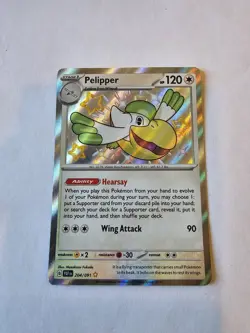 Pokemon TCG: Pelipper 204/091 Scarlet & Violet - Paldean Fates Shiny Holo Rare - Image 1