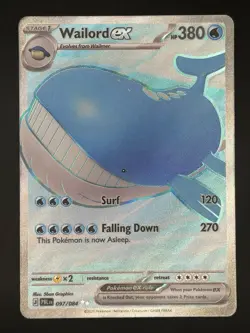 Pokemon Pitch Black PBL 097/084 Wailord ex UR LP - Image 3