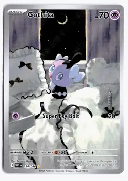 Gothita 124/086 Illustration Rare White Flare Pokemon Holo NM - Image 1