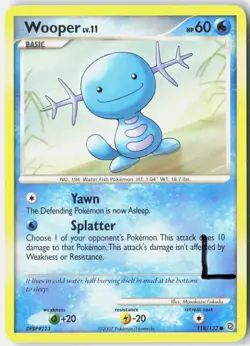 Wooper 118/132 Common Secret Wonders Pokemon Lightly Played - Image 1