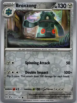 Bronzong 127/191 Common Surging Sparks Pokemon Reverse Holo Lightly Played - Image 1