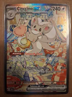 Pokemon TCG Cinccino Ex 119/86 SIR Chaos Rising (Great Centering) - Image 3