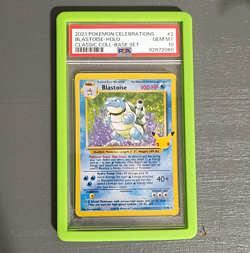 Pokemon 2021 Celebrations Classic Collection Blastoise 2/102 Holo PSA 10 - Image 1