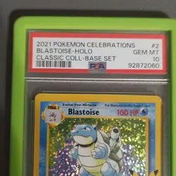 Pokemon 2021 Celebrations Classic Collection Blastoise 2/102 Holo PSA 10 - Image 2