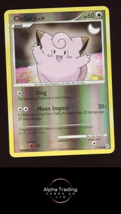 Clefairy 77/130 Common Diamond & Pearl Pokemon Reverse Holo Lightly Played - Image 1
