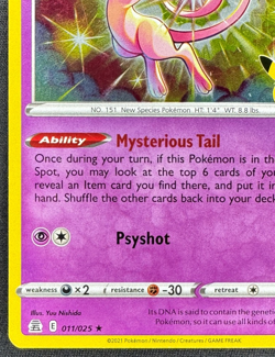 MEW 11/25 MP HOLO RARE CELEBRATIONS 25TH ANNIVERSARY POKEMON 2021 - Image 5