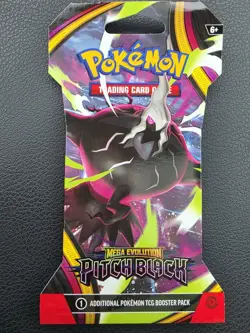 Pokemon Sleeved Pitch Black Booster Pack Factory Sealed English TCG - Image 1