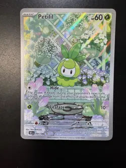 Pokemon TCG Scarlett & Violet Black Bolt Petilil Holo Card Illustration 091/086 - Image 1