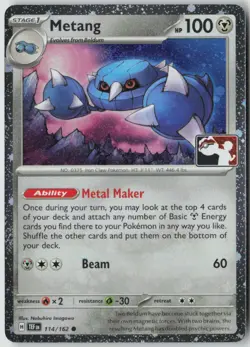 Metang 114/162 Common Prize Pack Series Cards Pokemon Near Mint - Image 1
