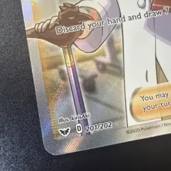 Pokemon Card - Professor's Research 201/202 Pokemon Sword & Shield Base - NM - Image 2