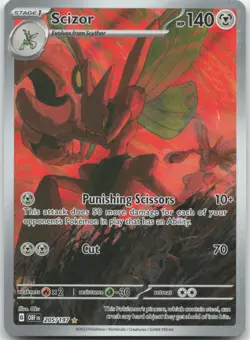 Scizor 205/197 SV03: Obsidian Flames Pokemon Card NM - Image 1