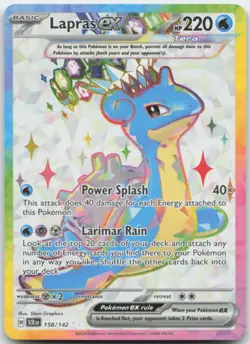 Lapras ex 158/142 SV07: Stellar Crown Pokemon Card NM - Image 1