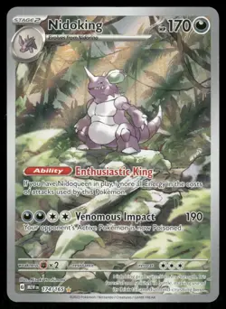 Pokemon Cards Nidoking 174/165 Holo 151 Illustration Rare NM *3 - Image 1