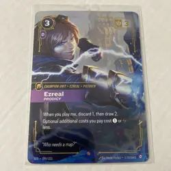 Riftbound Ezreal Prodigy Champion Unit Foil Card 149/221 Spiritforged NM - Image 1
