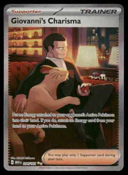 Pokemon Cards Giovanni's Charisma 204/165 Holo 151 Special Illustration Rare NM - Image 1