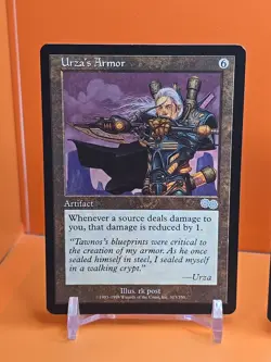 🟤🟤🟤 (4) 1998 MAGIC THE GATHERING URZA'S SAGA URZA'S ARMOR #313 PLAYED 🟤🟤🟤 - Image 2