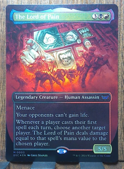 MTG The Lord of Pain ( FOIL Borderless ) Commander Duskmourn: House of Horror NM - Image 1