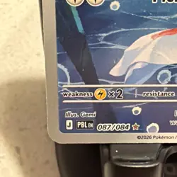 ​Pokemon Goldeen 087/084 Pitch Black Illustration Rare Full Art Holo NM - Image 5
