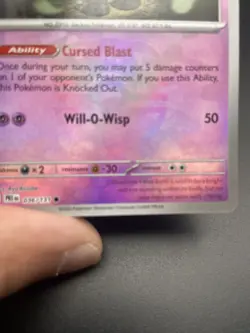 DUSCLOPS (MASTER BALL PATTERN) 036/131 PRISMATIC EVOLUTIONS Pokemon Holo NM - Image 3