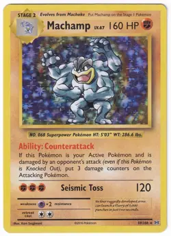 Pokemon TCG Machamp 59/108 Holo Rare Evolutions MP - Image 1