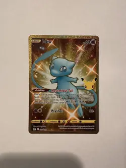 Pokemon TCG Celebrations Blue Mew 025/025 Secret Gold Blue Mew 25th Anniversary - Image 1