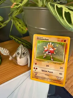 Hitmonchan 7/102 Holo Rare Base Set Unlimited Pokemon MP - Image 1