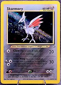 Skarmory 13/111 Neo Genesis Pokemon TCG Unlimited Holo Rare MP - Image 1