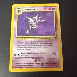 Haunter 6/62 Rare Fossil Pokemon Unlimited Holo - Image 1