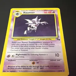 Haunter 6/62 Rare Fossil Pokemon Unlimited Holo - Image 2
