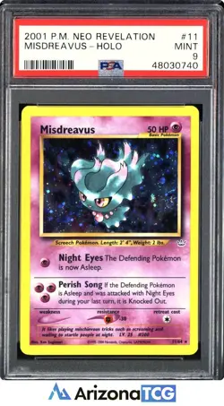 Pokemon 2001 Misdreavus 11/64 Holo Rare Neo Revelation PSA 9 - Image 1