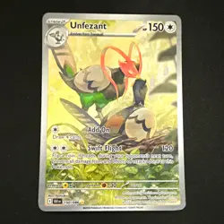 Pokemon TCG- Unfezant 150/086 Illustration Rare Holo Sv: Black Bolt ENG Stage 2 - Image 1