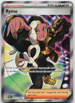Ryme 221/197 Ultra Rare Obsidian Flames Pokemon Holo Near Mint - Image 1