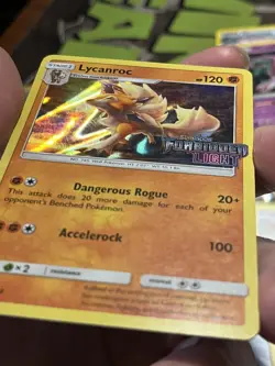 Pokemon Lycanroc SM118 SM Forbidden Light Prerelease Promo Holofoil LP - Image 3