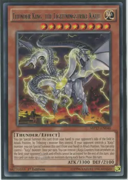 Yugioh Thunder King,The Lightningstrike Kaiju MP17-EN046 Rare Nr Mint 1st - Image 1